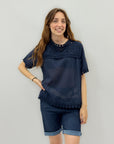 T-shirt taglia comoda in cotone