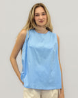 Top Donna Smanicato con Bottoni sul Retro