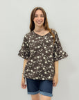 Maglia in pizzo sangallo con ricami