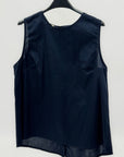 Top Donna Smanicato con Bottoni sul Retro