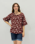 Maglia in pizzo sangallo con ricami