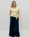 Pantalone ampio fluido con elastico in vita super comodo