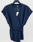 Blusa Donna Incrociata con Laccetto in Vita