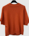 Maglione morbido oversize a manica corta