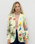 Blazer fantasia artistica con stampa grafica