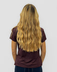 Maglia donna a manica corta con collo morbido