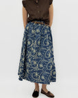 Gonna midi fantasia floreale stile denim