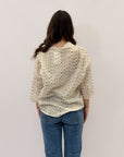 Camicia con ricami in pizzo