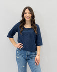 Maglia in cotone con scollo