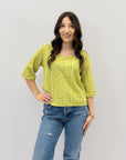 Maglia in cotone con scollo