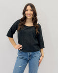 Maglia in cotone con scollo