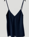 Top Donna Satinato con Spalline Sottili