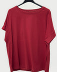 T-shirt basic in cotone con manica risvoltata