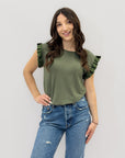 Maglia con maniche volant