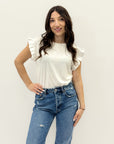 Maglia con maniche volant