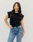 Maglia con maniche volant