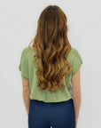 Maglia Donna a Costine con Manica Corta
