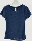 T-shirt Donna Ricamata Effetto Sangallo