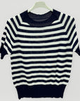 Maglia a righe con dettagli a costine