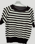 Maglia a righe con dettagli a costine