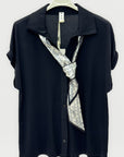 Camicia Donna con Foulard Fantasia
