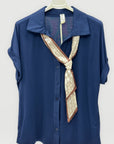 Camicia Donna con Foulard Fantasia