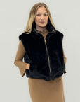 Gilet Donna Reversibile in Ecopelliccia – Lato Tecnico
