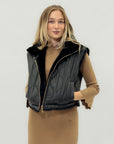 Gilet Donna Reversibile in Ecopelliccia – Lato Tecnico
