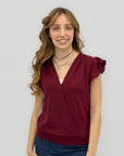 Blusa Donna Incrociata con Scollo a V