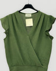 Blusa Donna Incrociata con Scollo a V