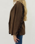 Giacca con Frange – Stile Western in Scamosciato