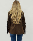 Giacca con Frange – Stile Western in Scamosciato