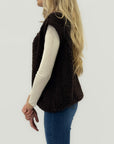 Gilet in maglia bouclé con bottoni