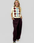 Pantalone Palazzo con Dettaglio Portafoglio