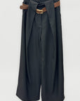 Pantaloni Donna a Palazzo con Cintura Coordinata