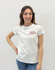 T-shirt con scritta "misstufo facilmente"