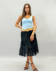 Gonna in cotone leggero con cintura