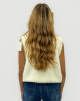 Maglia donna effetto peluche con girocollo