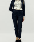 Pantalone gessato a sigaretta – Blu