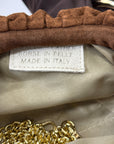 Clutch in vera pelle scamosciata Made in Italy con tracolla – Eleganza senza tempo