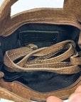 Borsa in vera pelle scamosciata con frange – Made in Italy