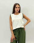 T-shirt con dettaglio lurex