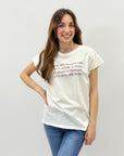 T-shirt in cotone con scritta "Forse non bisogna dire"