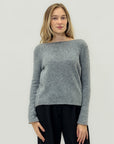 Maglione girocollo in lana effetto nuvola – Morbidezza e comfort assoluto