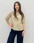 Maglia in cotone a righe taglia comoda