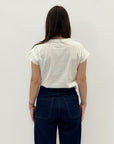 T-shirt con scritta "good vibes"