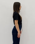 T-shirt in cotone con fiore