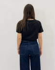 T-shirt in cotone con fiore