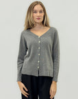 Cardigan misto lana e cashmere con bottoni – Eleganza senza tempo