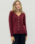 Cardigan misto lana e cashmere con bottoni – Eleganza senza tempo
